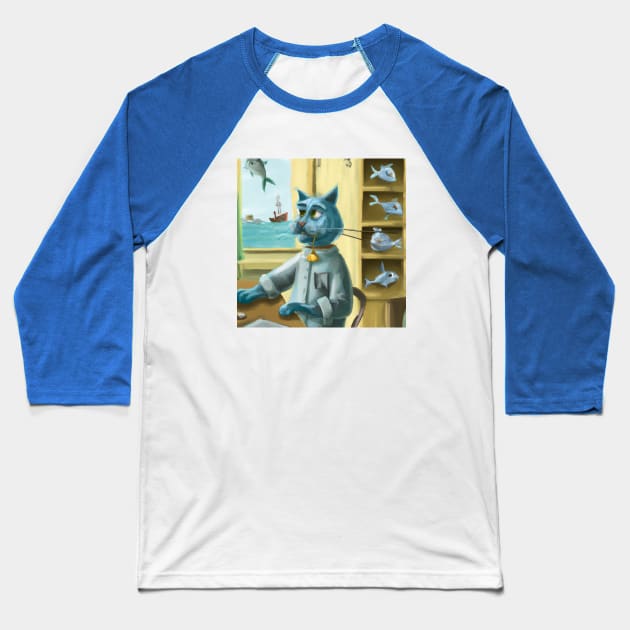 Cat Manager is in Charge of Fish Shipments Baseball T-Shirt by Star Scrunch